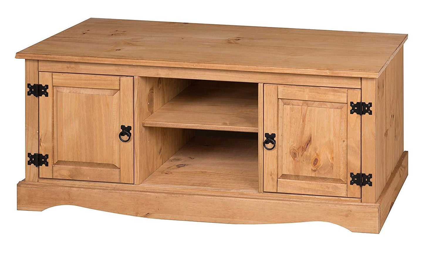 Corona TV Unit Stand 2 Door Media Flatscreen Television Pine by Mercersfurnitu