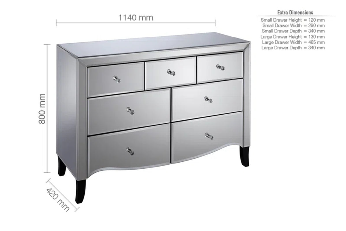 Elissa 7 Drawer 114Cm W Chest