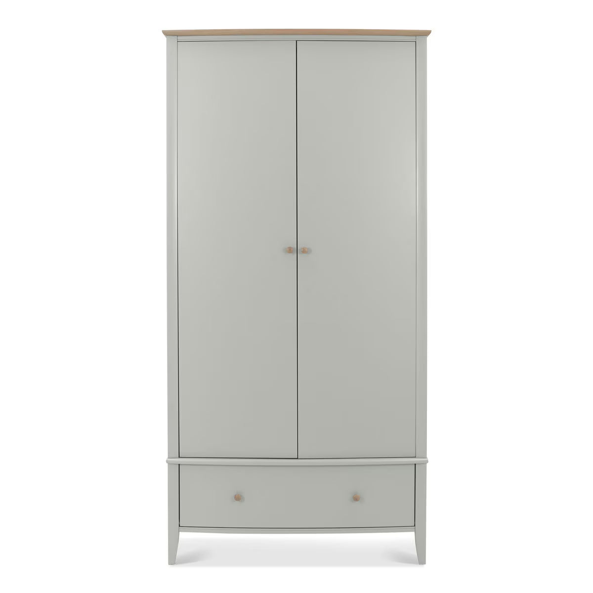 Whitby Scandi Oak & Grey Double Wardrobe