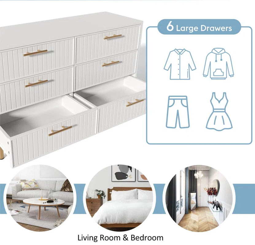 Deniela 6 - Drawer Rectangle Accent Chest