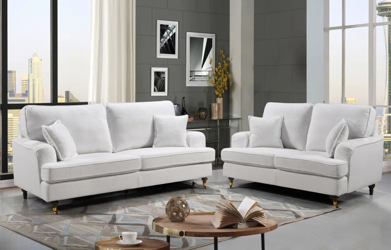 Floresville 145Cm Recessed Arm Sofa