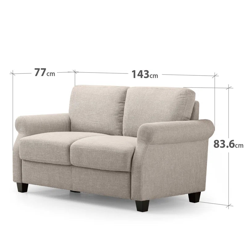 Templeton Sofa - Classic Tufted Fabric Couch with Foam and Fiber Cushions - Tool-Free Assembly - Easy Care and Built to Last - Compact Sofa for Small Spaces - 2-Year Warranty