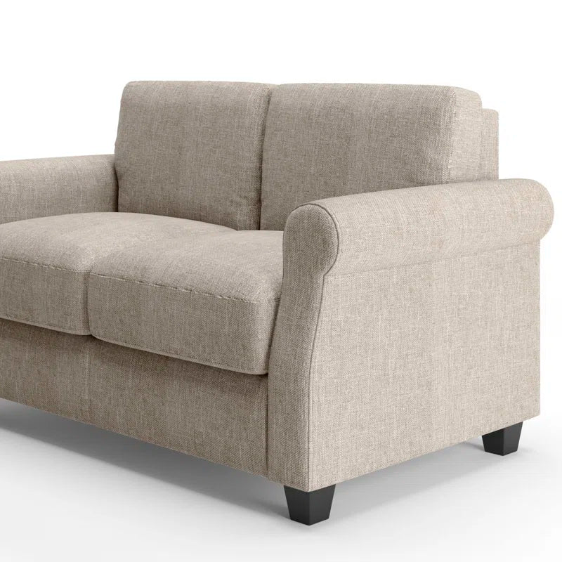 Templeton Sofa - Classic Tufted Fabric Couch with Foam and Fiber Cushions - Tool-Free Assembly - Easy Care and Built to Last - Compact Sofa for Small Spaces - 2-Year Warranty