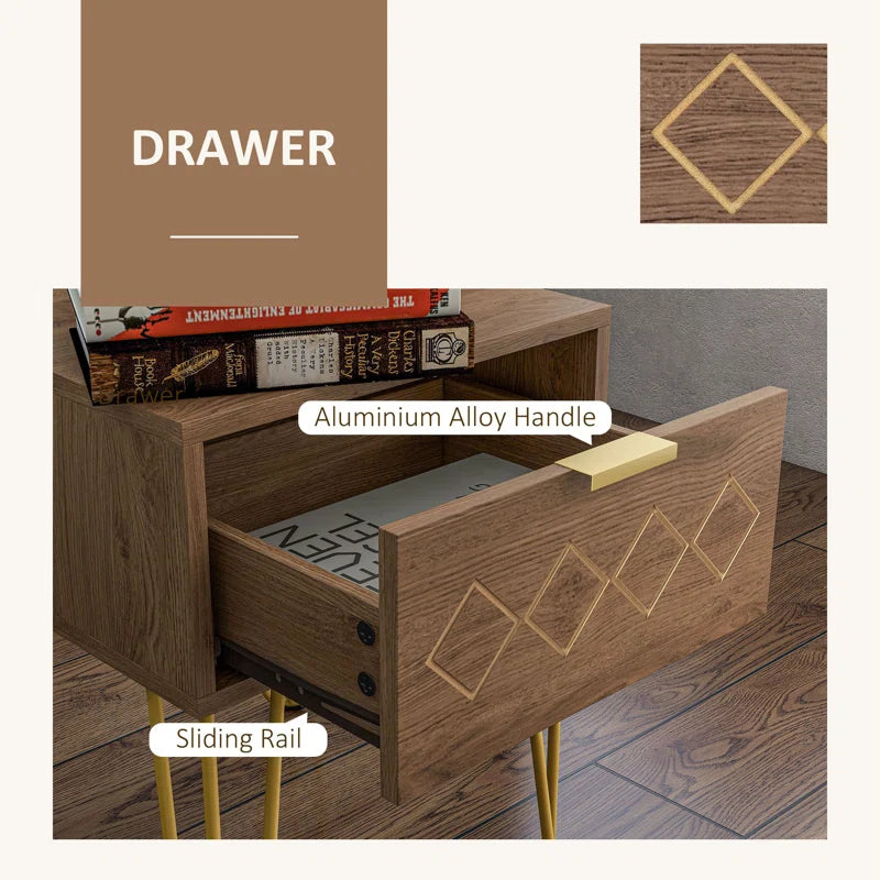 Chantra 1 Drawer Bedside Table