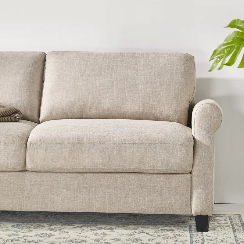 Templeton Sofa - Classic Tufted Fabric Couch with Foam and Fiber Cushions - Tool-Free Assembly - Easy Care and Built to Last - Compact Sofa for Small Spaces - 2-Year Warranty
