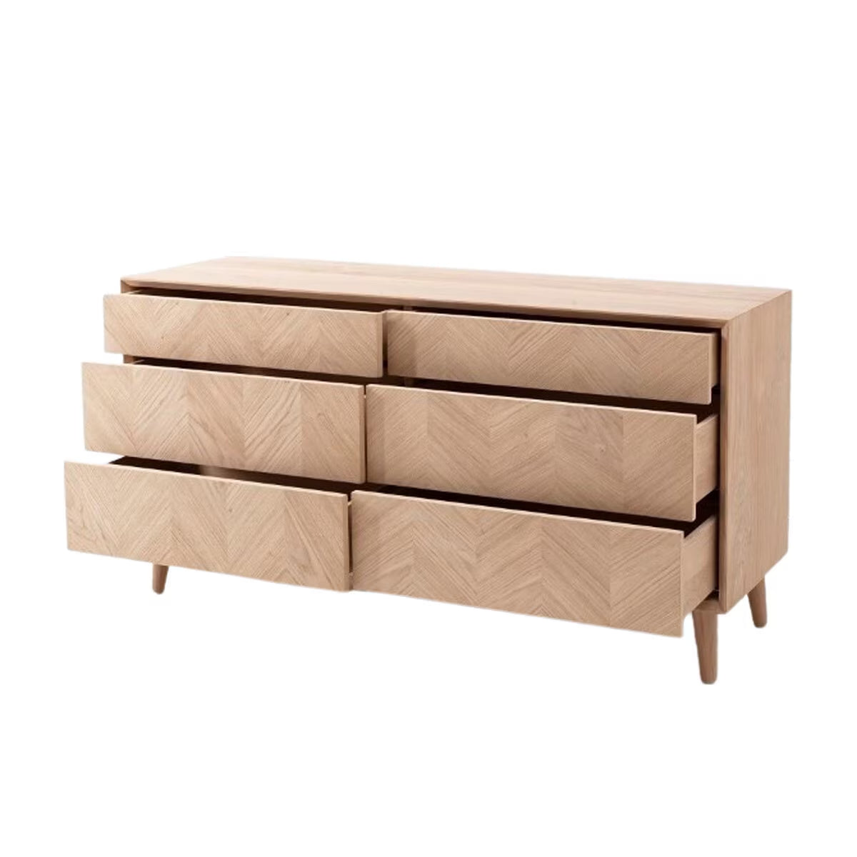 Milano Oak 6 Drawer Chest of Drawers