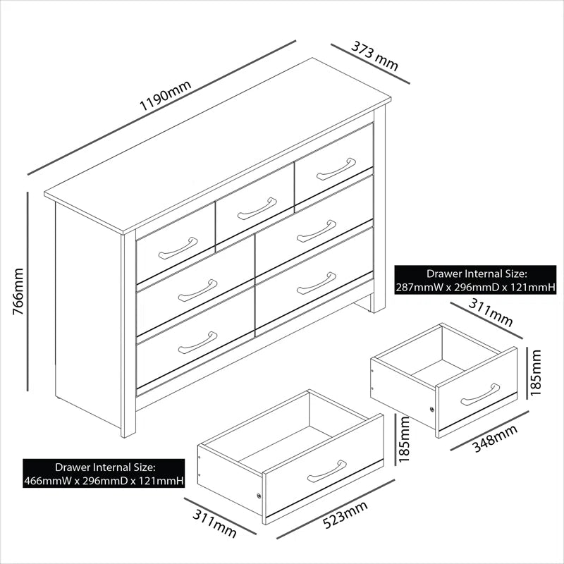 Limestone 7 - Drawer Chest of Drawers