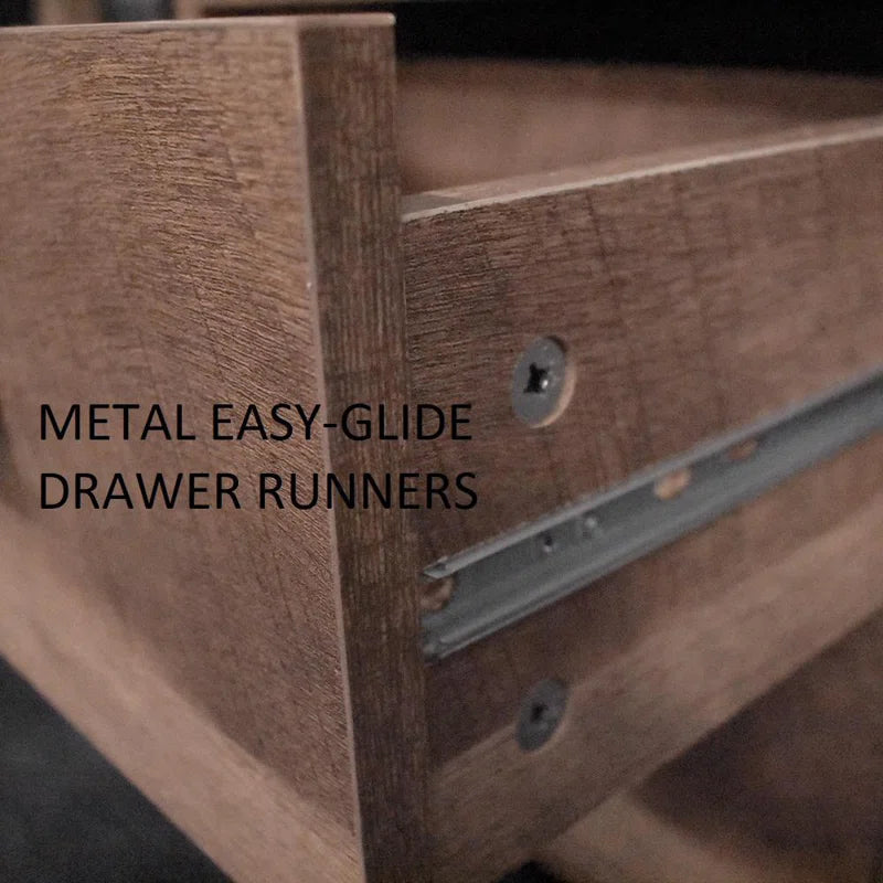 Esteban 1 Drawer Coffee Table with Open Shelf. Industrial Style. Black Metal Frame.