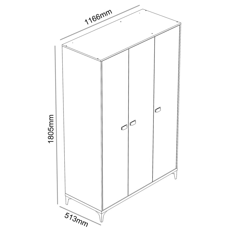 Laurence 3 Door Wardrobe
