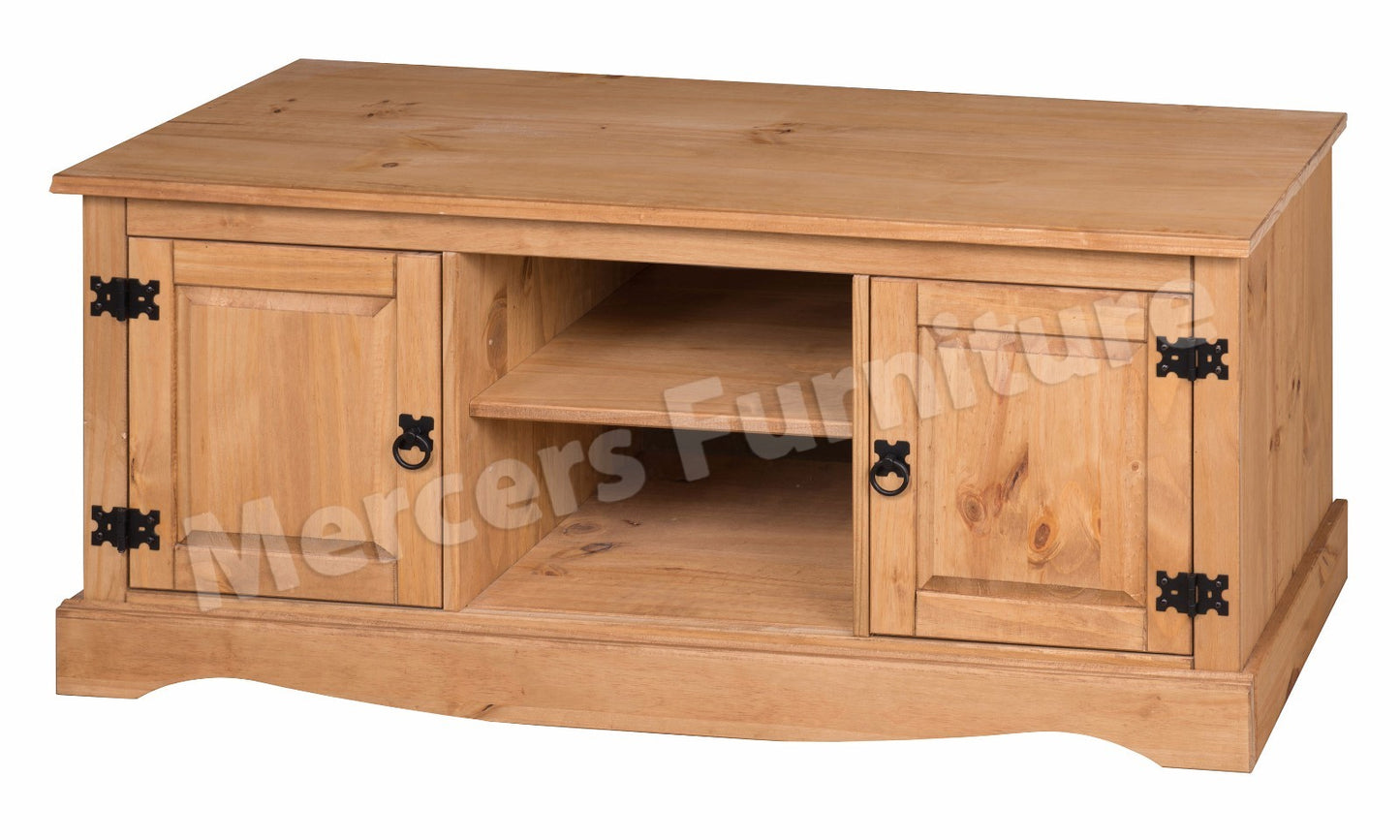 Corona TV Unit Stand 2 Door Media Flatscreen Television Pine by Mercersfurnitu