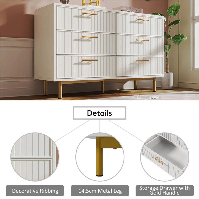 Deniela 6 - Drawer Rectangle Accent Chest