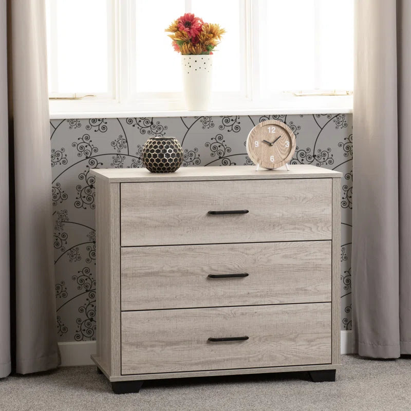Naisha 3 Drawer 80Cm W Chest of Drawers