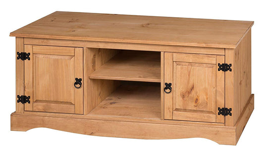 Corona TV Unit Stand 2 Door Media Flatscreen Television Pine by Mercersfurnitu