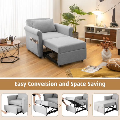 3-In-1 Convertible Sofa Bed with Pillow