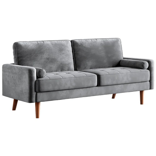 Enedelia 176Cm Velvet Square Arm Upholstered Sofa
