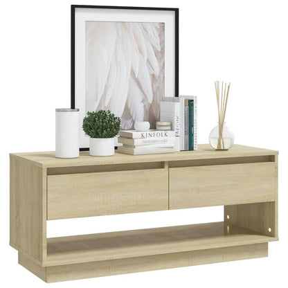 Sonoma Oak TV Cabinet 102X41X44 Cm - Stylish Engineered Wood Storage Unit