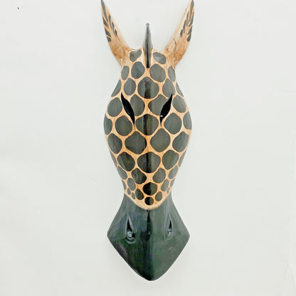 Wooden Zebra Giraffe Animal Head Home Wall Decoration 50Cm Christmas Gift