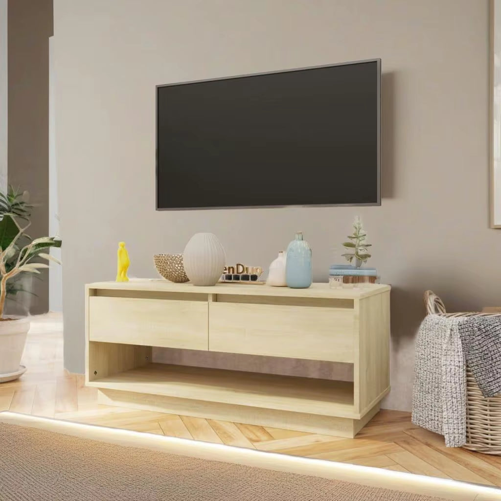 Sonoma Oak TV Cabinet 102X41X44 Cm - Stylish Engineered Wood Storage Unit