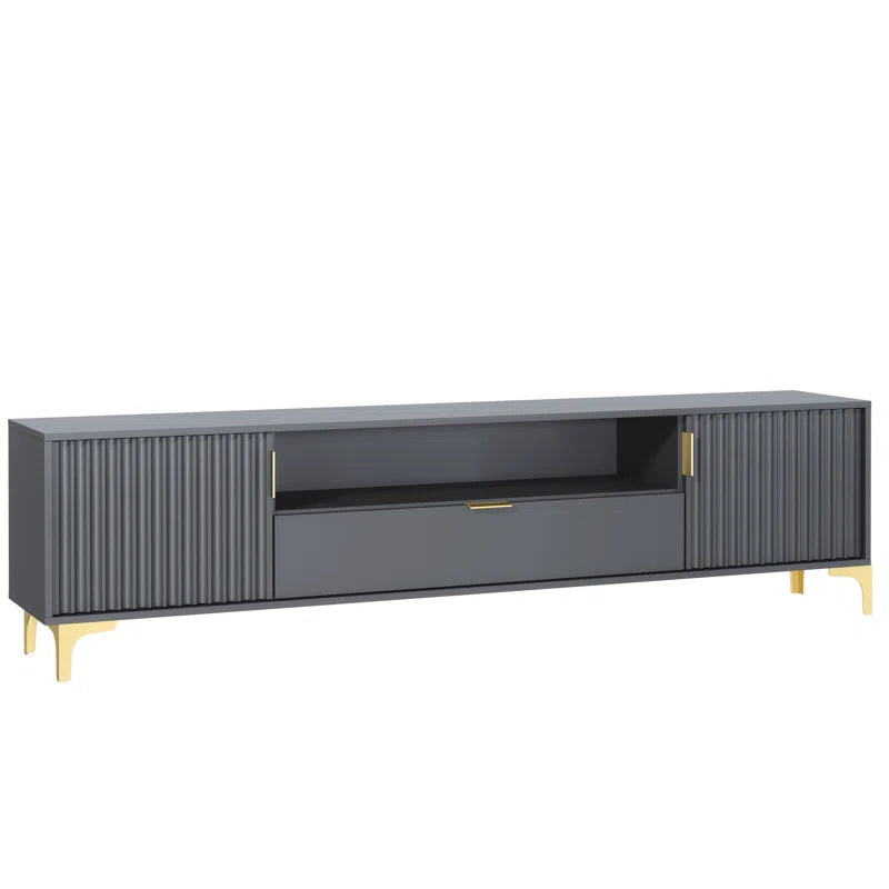 200Cm Loft Retro Novaleigh Tv Unit Stand Vintage Cabinet Cupboard