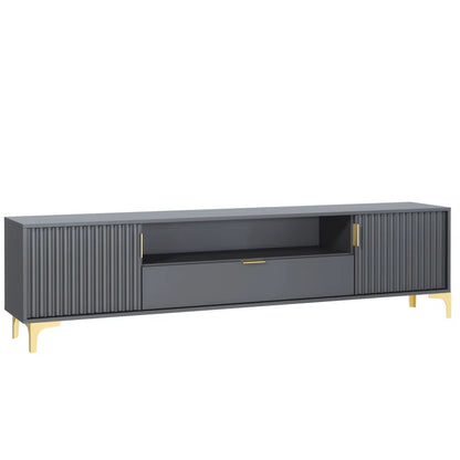 200Cm Loft Retro Novaleigh Tv Unit Stand Vintage Cabinet Cupboard