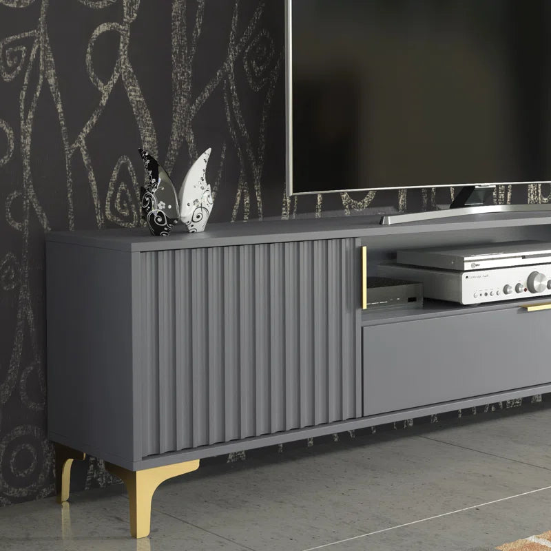 200Cm Loft Retro Novaleigh Tv Unit Stand Vintage Cabinet Cupboard