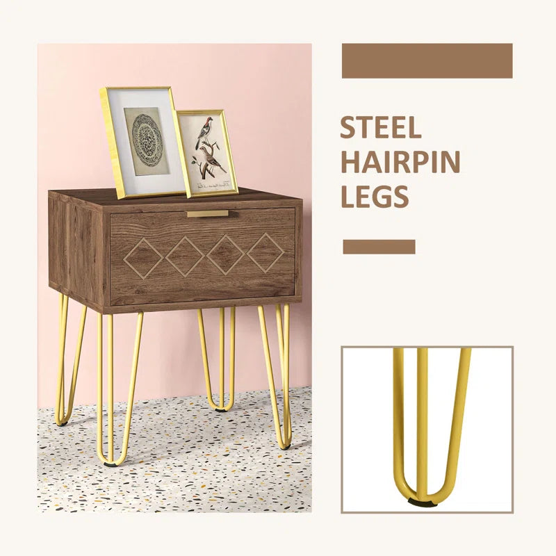 Chantra 1 Drawer Bedside Table