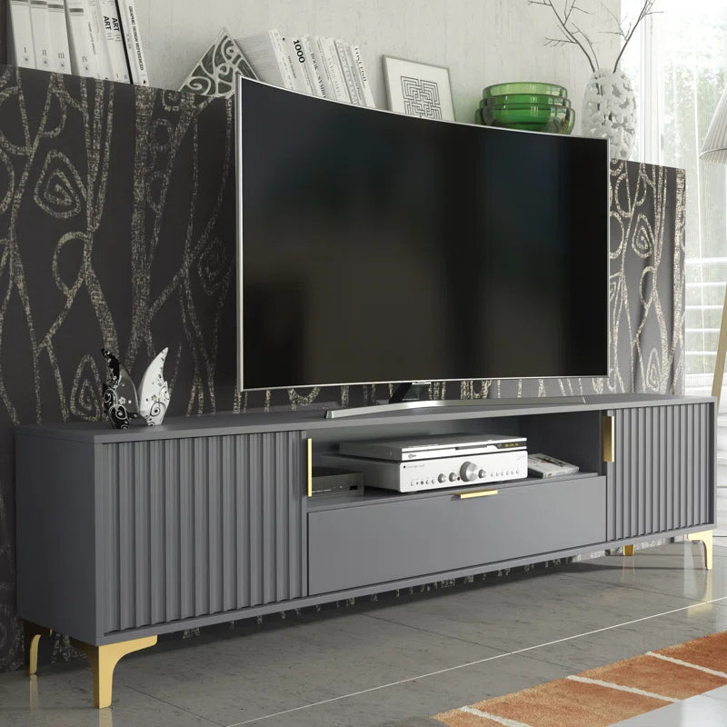 200Cm Loft Retro Novaleigh Tv Unit Stand Vintage Cabinet Cupboard
