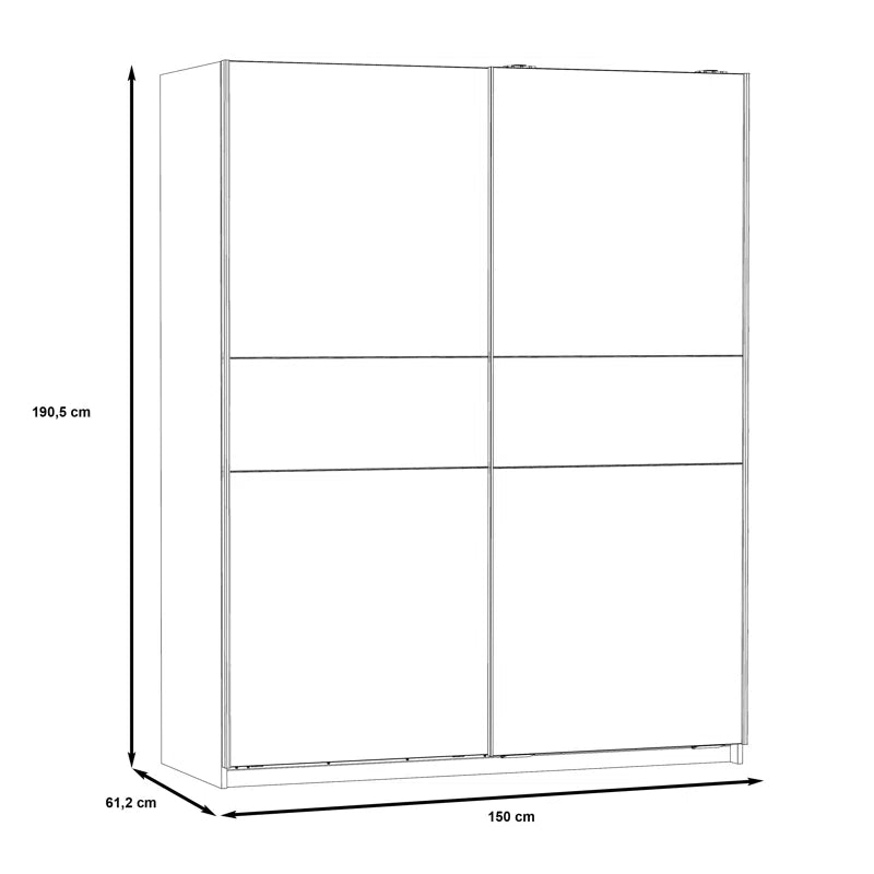 Anglers Park 2 Door Wood Wardrobe