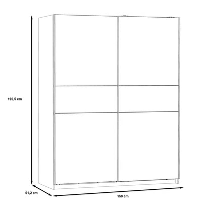 Anglers Park 2 Door Wood Wardrobe