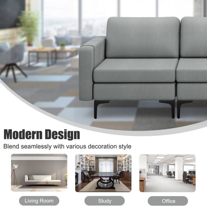 3-Seat Sofa with Magazine Caddy Holder, Socket and USB Charging Ports