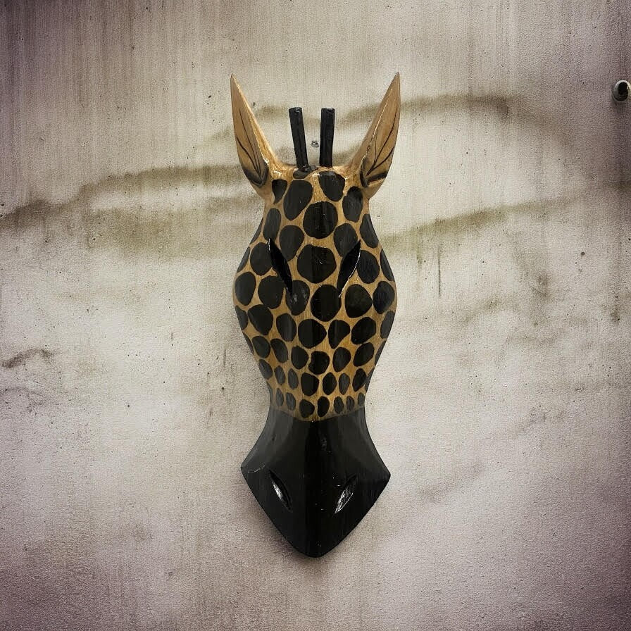Wooden Zebra Giraffe Animal Head Home Wall Decoration 50Cm Christmas Gift