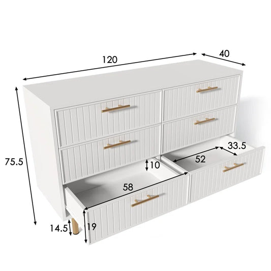Deniela 6 - Drawer Rectangle Accent Chest