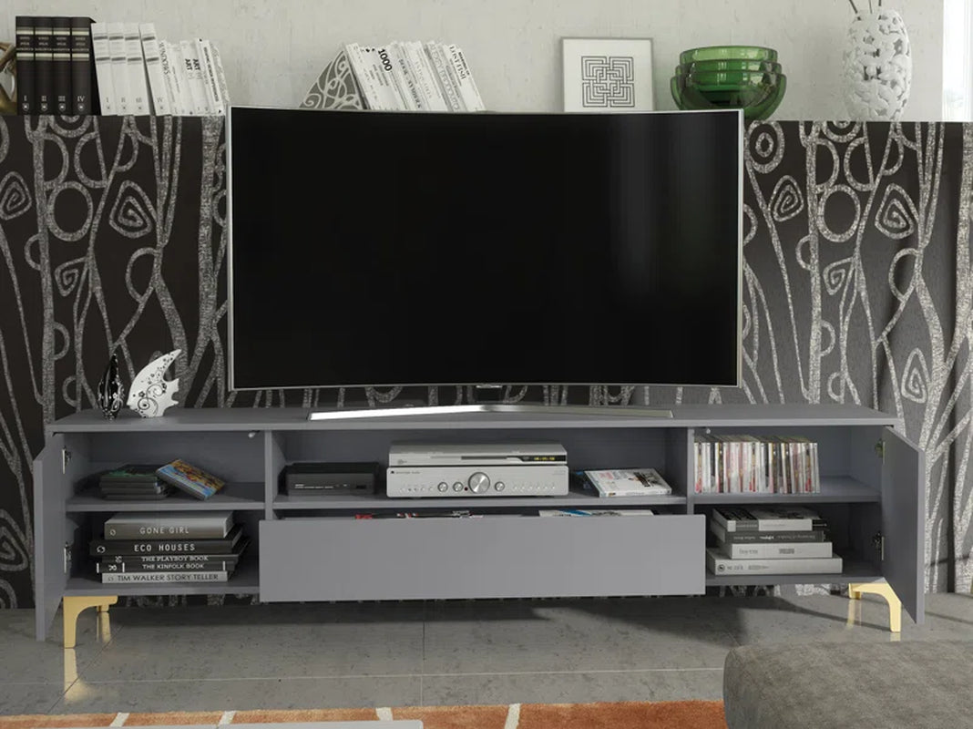 200Cm Loft Retro Novaleigh Tv Unit Stand Vintage Cabinet Cupboard