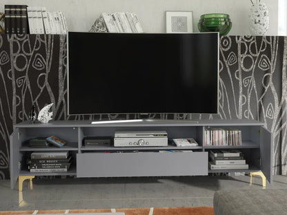 200Cm Loft Retro Novaleigh Tv Unit Stand Vintage Cabinet Cupboard