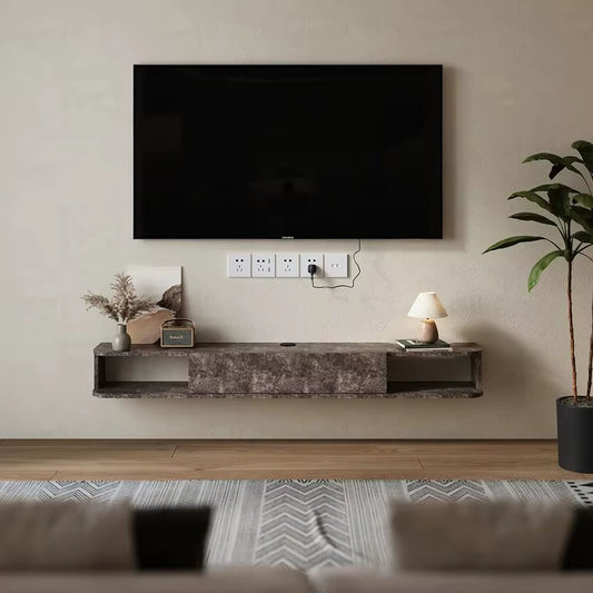 Grey MDF Framed Sideboard TV Stand TV Unit with Easy Cable Access