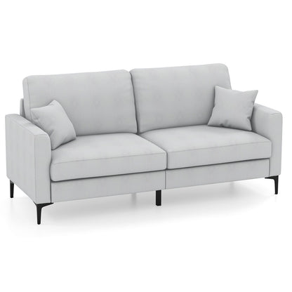 191Cm Wide Upholstered Loveseat Sofa with Armrest and Pillows
