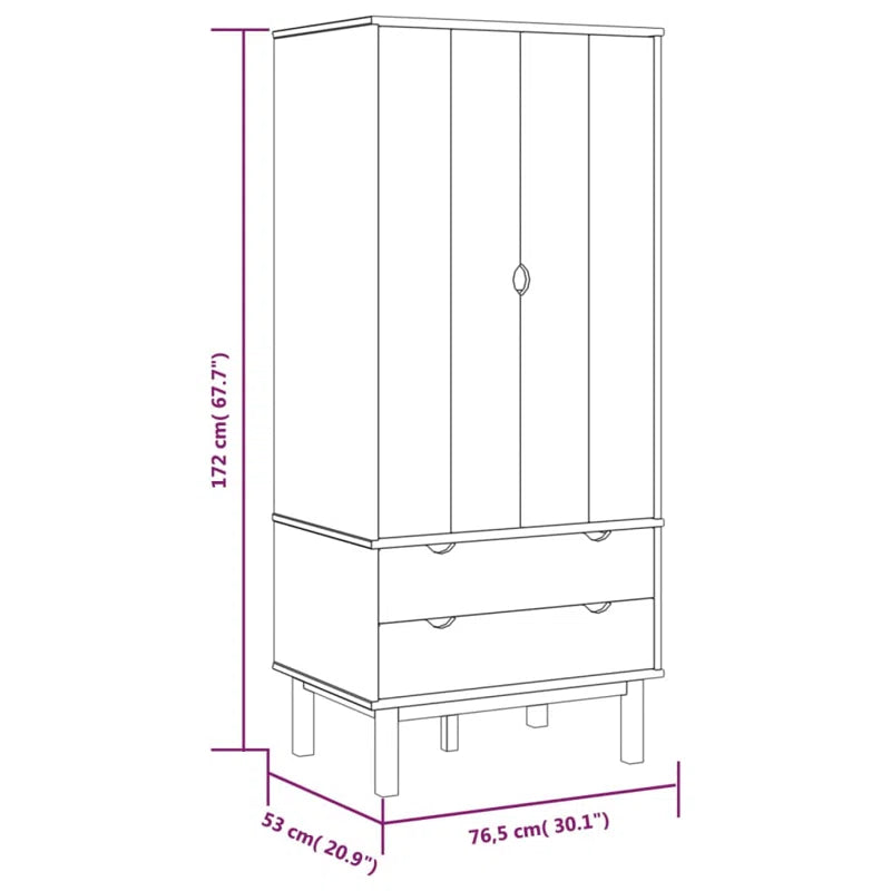 2 Door Wardrobe