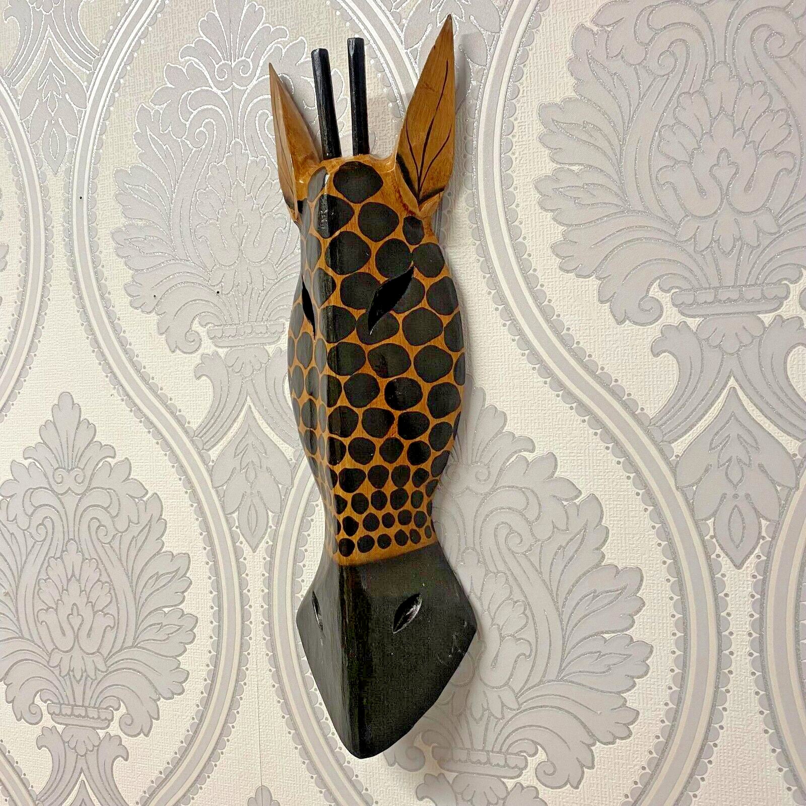 Wooden Zebra Giraffe Animal Head Home Wall Decoration 50Cm Christmas Gift