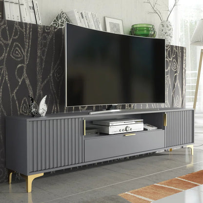 200Cm Loft Retro Novaleigh Tv Unit Stand Vintage Cabinet Cupboard