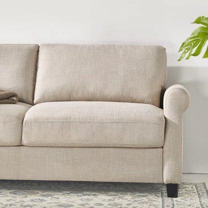 Templeton Sofa - Classic Tufted Fabric Couch with Foam and Fiber Cushions - Tool-Free Assembly - Easy Care and Built to Last - Compact Sofa for Small Spaces - 2-Year Warranty