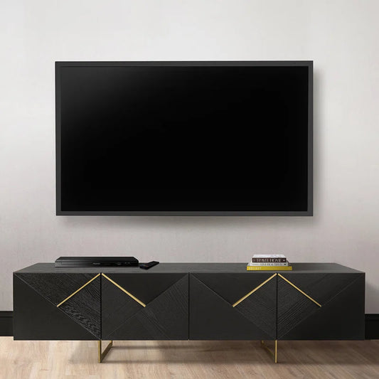 Bahtie 199Cm Wide Wooden TV Stand for Tvs up to 88", 4 Door Cabinet Entertainment Unit for Living Room