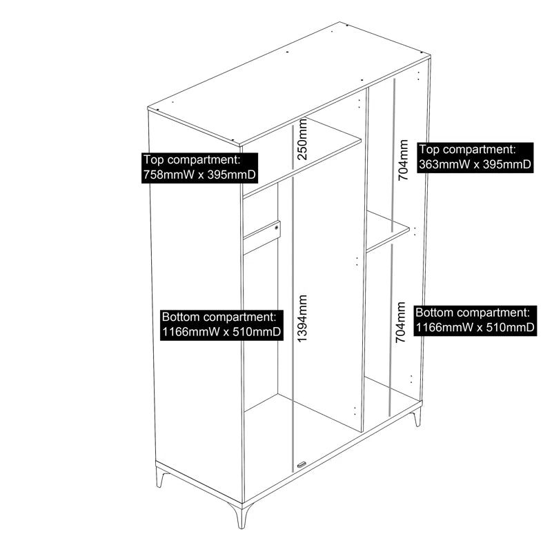 Laurence 3 Door Wardrobe
