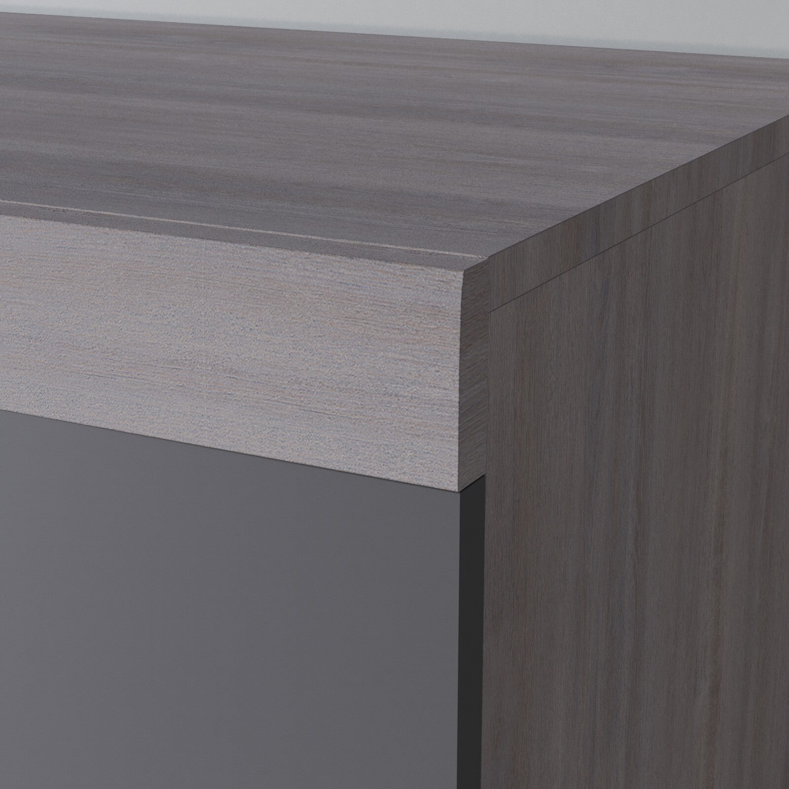 2 Door 2 Drawer Wardrobe - Grey & Grey Oak Effect Bedroom Furniture Storage Rail
