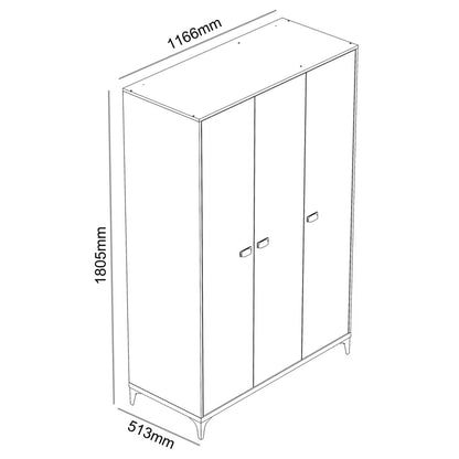 Laurence 3 Door Wardrobe