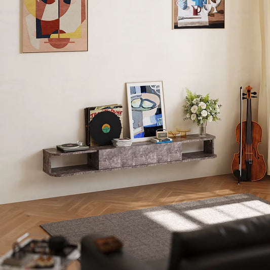 Grey MDF Framed Sideboard TV Stand TV Unit with Easy Cable Access