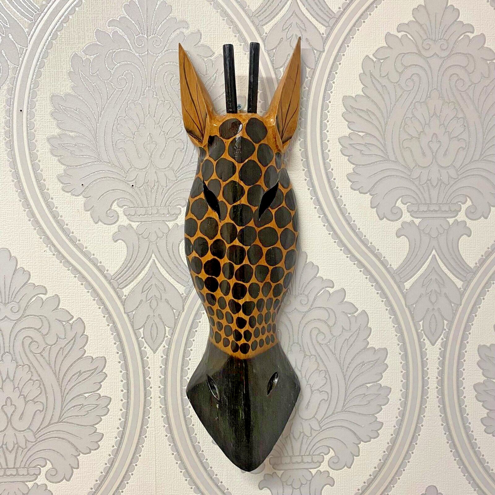 Wooden Zebra Giraffe Animal Head Home Wall Decoration 50Cm Christmas Gift