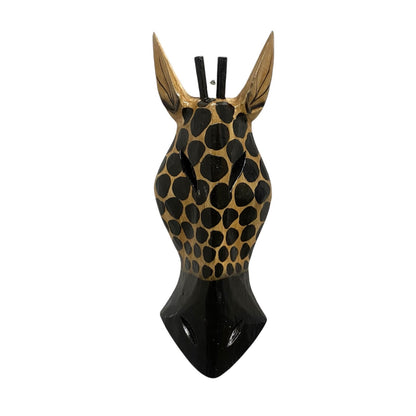 Wooden Zebra Giraffe Animal Head Home Wall Decoration 50Cm Christmas Gift