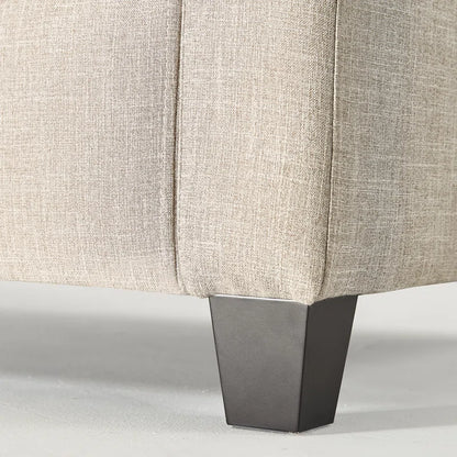 Templeton Sofa - Classic Tufted Fabric Couch with Foam and Fiber Cushions - Tool-Free Assembly - Easy Care and Built to Last - Compact Sofa for Small Spaces - 2-Year Warranty