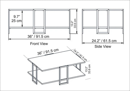 Polka 4 Legs Coffee Table with Storage